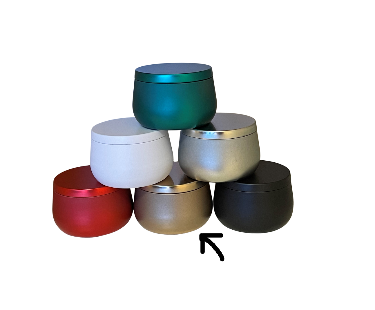 Luxury tins in 6 colors