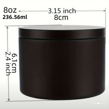 Load image into Gallery viewer, NEW!  8 ounce solid black seamless tins - case of 24
