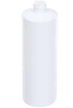 Load image into Gallery viewer, One Dozen 16 oz White HDPE Plastic Cylinder Round Bottle - 24-410 Neck Finish - INCLUDES LIDS
