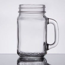 Load image into Gallery viewer, 16 Ounce Glass Mason Jar Mug - case of 12 - New Style
