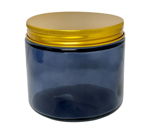 12 Ounce Salsa Type Translucent Black Jar - Choose from black, gold or silver lid