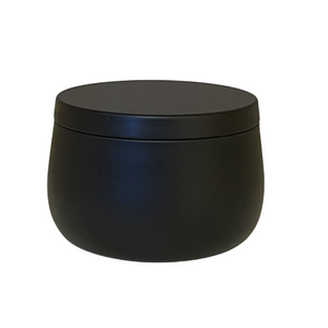 Luxury Vessels - Beautiful Two Piece 8 oz Seamless Black Tins - sold in case of 12