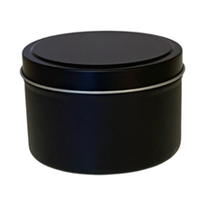 Load image into Gallery viewer, 8 oz black seamless tins - sold in case of 12
