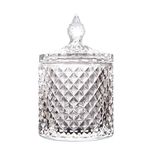 Luxury Vessels - Beautiful clear two piece 10 oz faceted jar