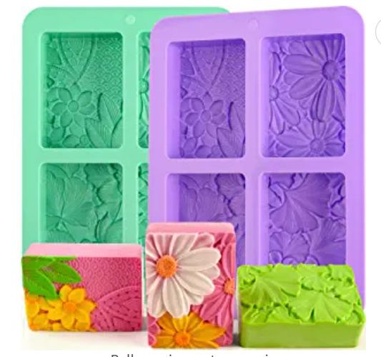 Fancy Floral Bar Soap Mold