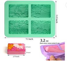 Load image into Gallery viewer, Fancy Floral Bar Soap Mold
