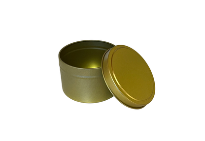 CLEARANCE SALE! 8 oz gold seamless tins - sold in case of 12