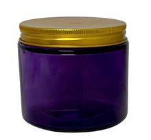 Load image into Gallery viewer, 12 Ounce Salsa Type Translucent Purple Jar - Choose from black, gold or silver lid
