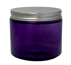 12 Ounce Salsa Type Translucent Purple Jar - Choose from black, gold or silver lid