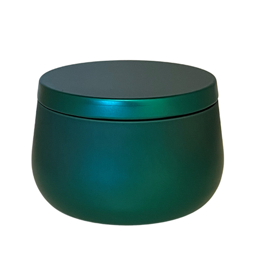 CLEARANCE SALE! Luxury Vessels - Beautiful Two Piece 8 oz Seamless Green Tins - sold in case of 12 or 48