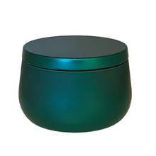 Load image into Gallery viewer, Luxury Vessels - Beautiful Two Piece 8 oz Seamless Green Tins - sold in case of 12
