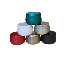Luxury Vessels - Beautiful Two Piece 8 oz Seamless White Tins - sold in case of 12