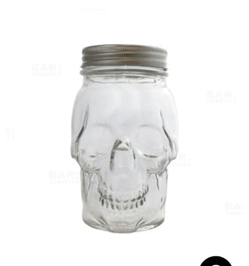 Skull Mason Jars - 16 ounce - Perfect for Halloween! Comes with straw lid.
