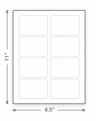 Perfect Clamshell size!  2 1/3" x 3 3/8" White Matte Labels - 250 Sheets
