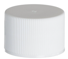 Load image into Gallery viewer, One dozen 2 oz White HDPE Plastic Cylinder Round Bottle - 24-410 Neck Finish - INCLUDES LIDS
