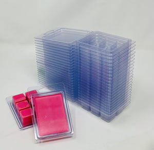 6 Cavity Clamshell molds for wax melts or soaps - Made in the USA and Recyclable!
