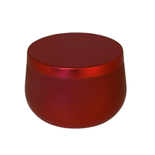 Load image into Gallery viewer, Luxury Vessels - Beautiful Two Piece 8 oz Seamless Red Tins - sold in case of 12
