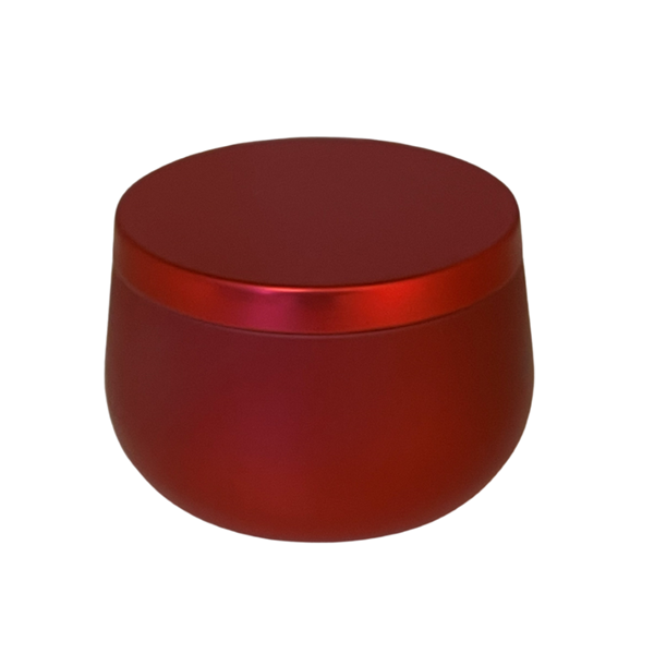Luxury Vessels - Beautiful Two Piece 8 oz Seamless Red Tins - sold in case of 12