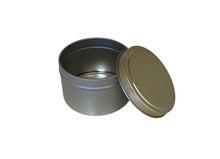 Load image into Gallery viewer, 8 oz silver seamless tins - sold in case of 12
